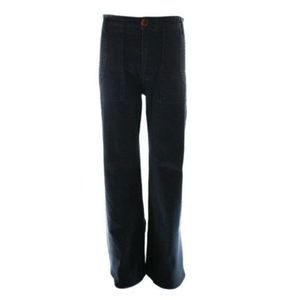 GREY ANT- Navy Cotton Wide Leg Pants Size 8